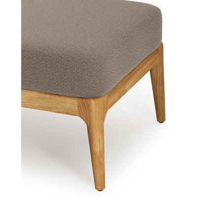 Pouf Orso en teck et coussins en all weather sunbrella® luxe Lopi Coconut