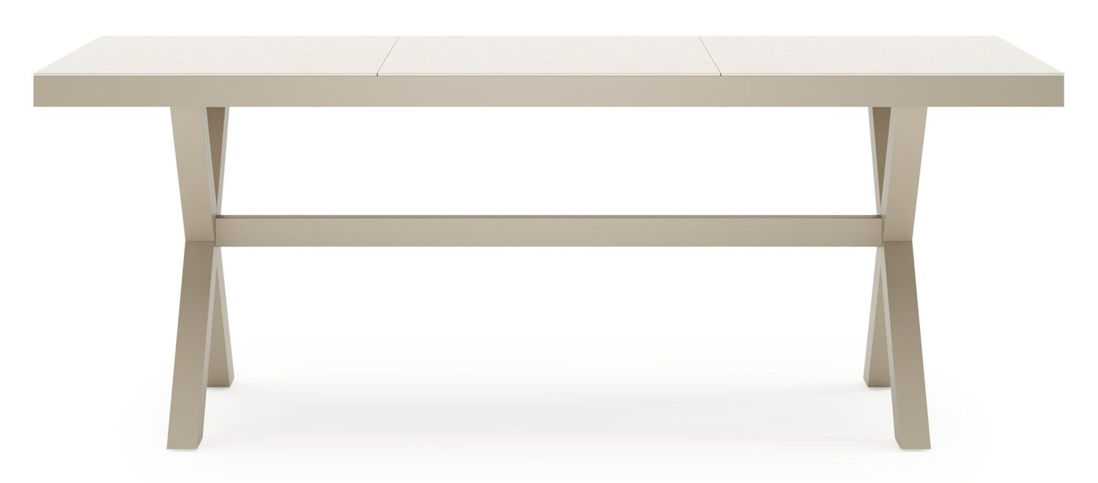 Bahia tuinset in beige aluminium en beige sintered stone met 6 Paco tuinstoelen