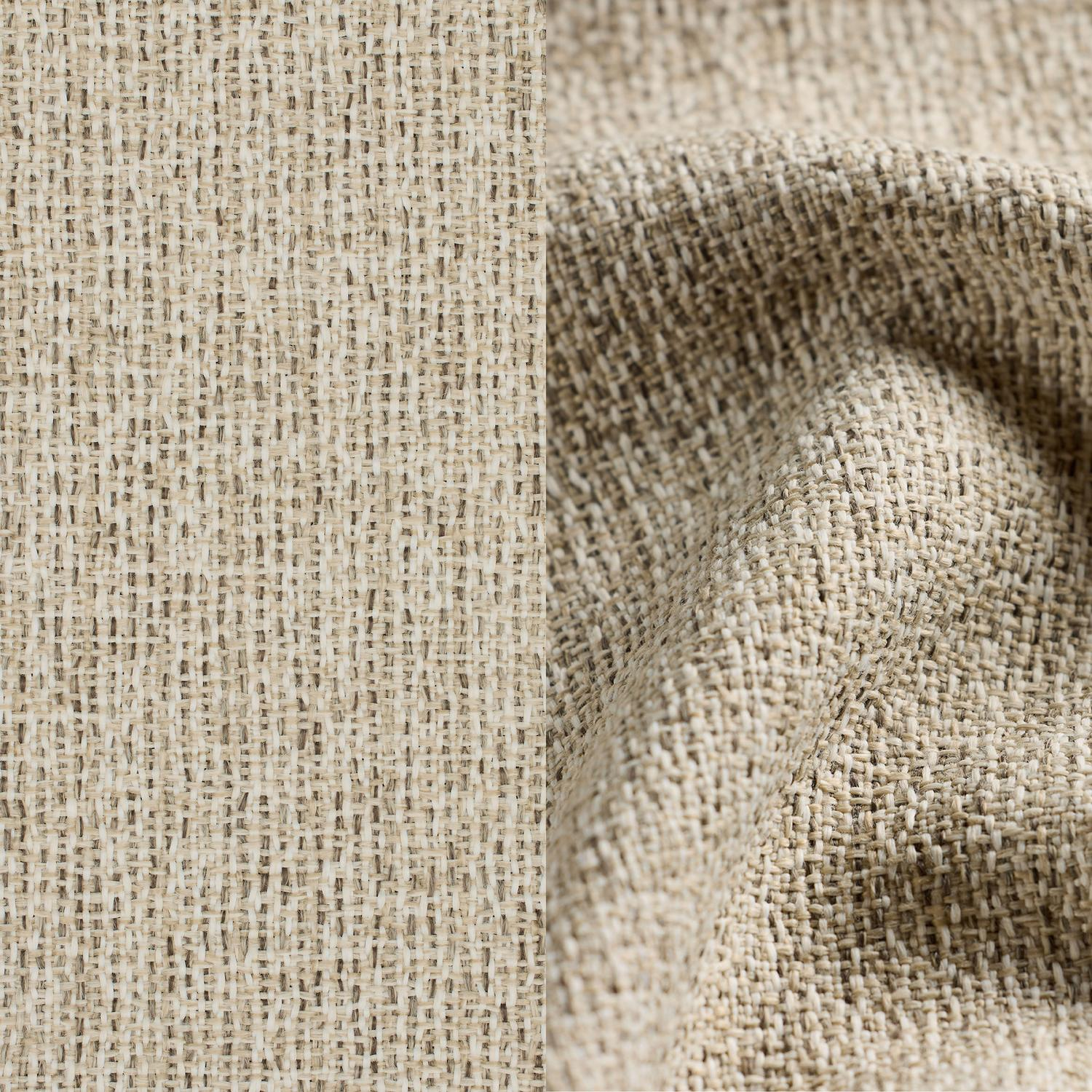 Lupino loungebank in beige aluminium en beige verticaal geweven luxe vlakke brede rope met catania sand all weather cosytica kussen