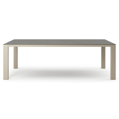 Nano XL tuintafel rechthoekig in beige aluminium en volkeramiek Calatorao - L 240 x B 148 x H 75 cm
