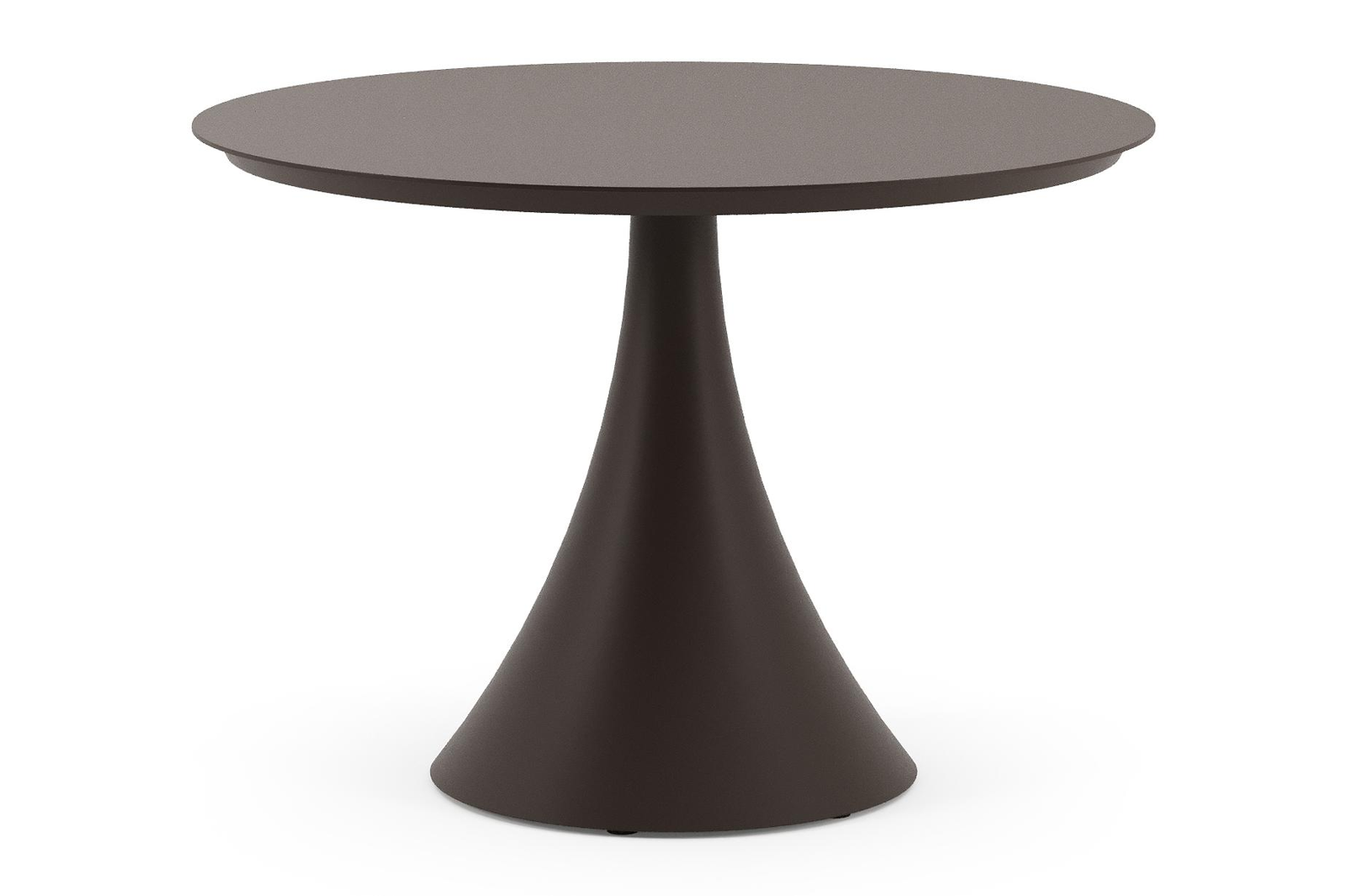 Fano tuintafel rond in donkerbruin aluminium - Dia. 110 x H 75 cm