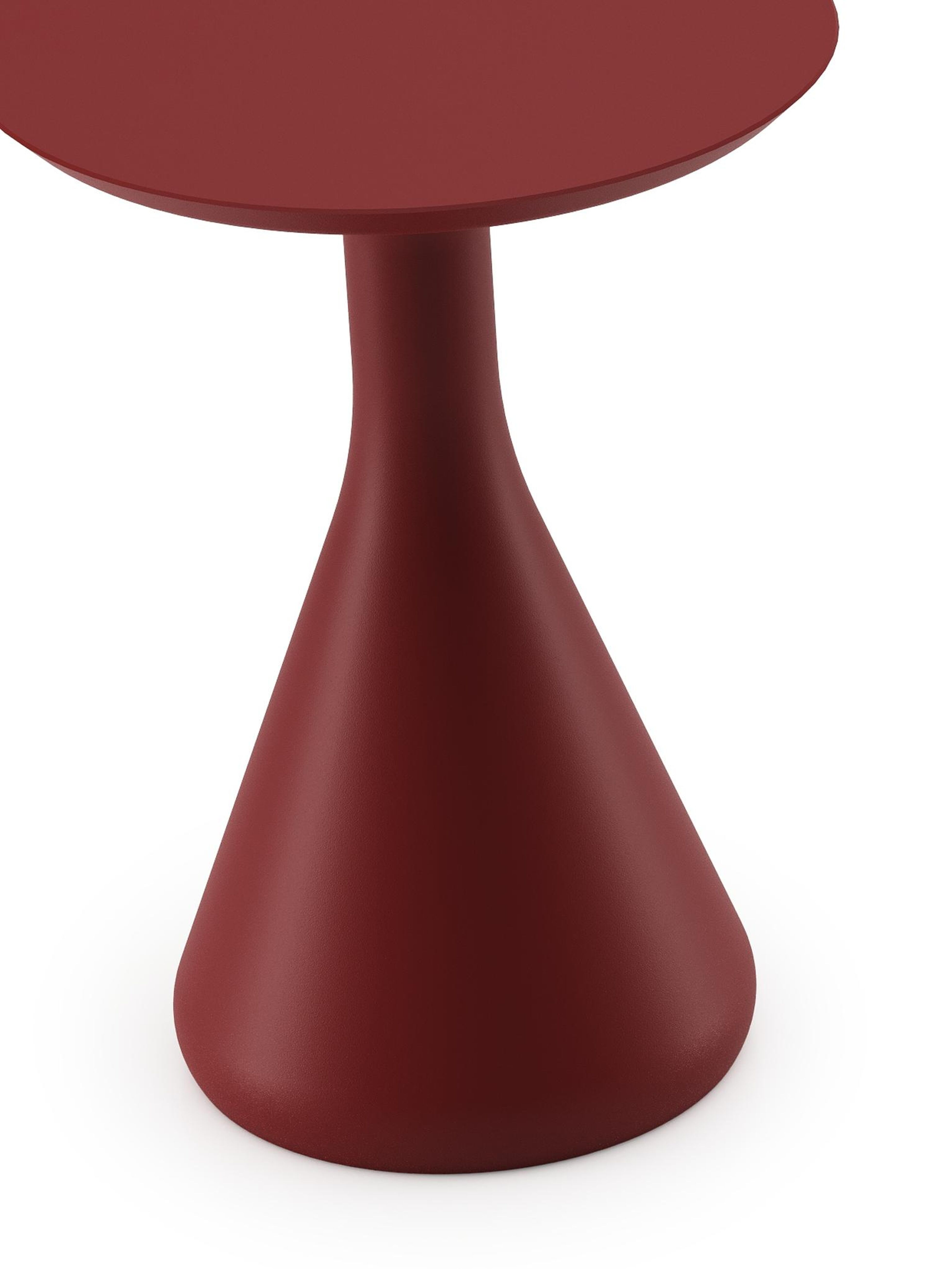 Bomero bijzettafel in ruby aluminium - Dia. 34 x H 46 cm