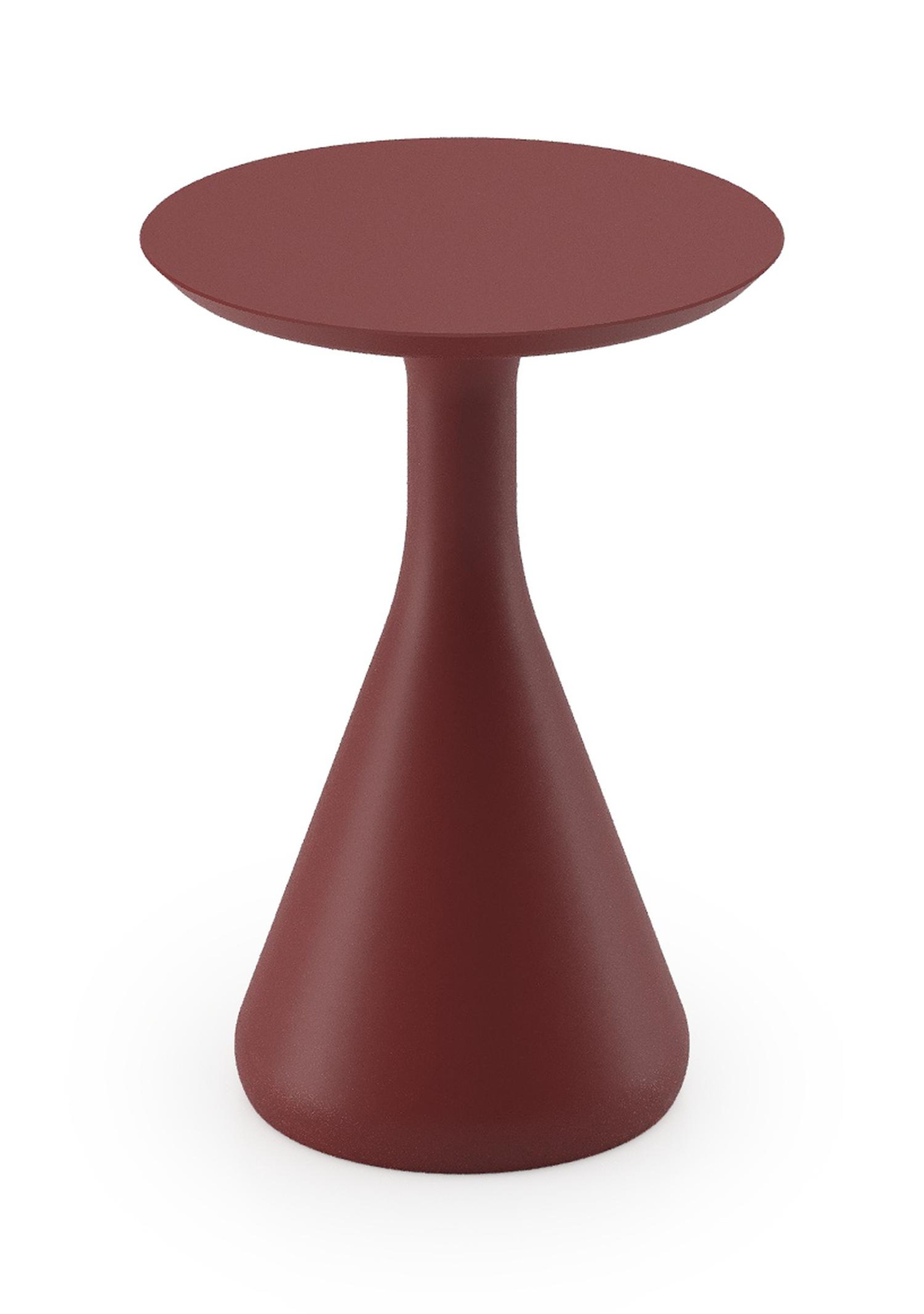 Table d’appoint Bomero en aluminium ruby - Dia. 34 x - Diam. 34 x Haut. 46 cm