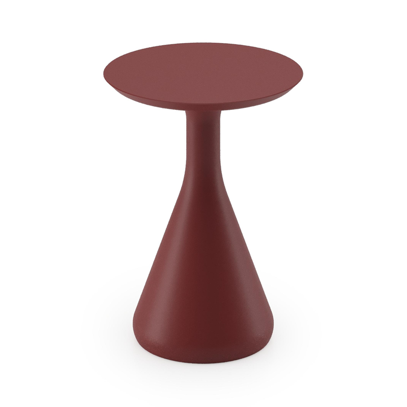 Table d’appoint Bomero en aluminium ruby - Dia. 34 x - Diam. 34 x Haut. 46 cm