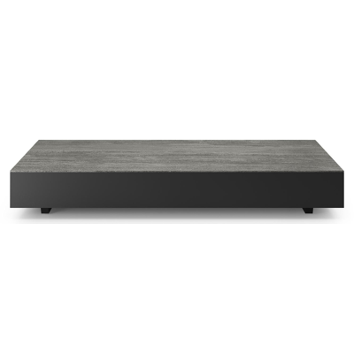 Como loungetafel in zwart aluminium en aspen grey volkeramiek - L 140 x B 80 x H 20 cm