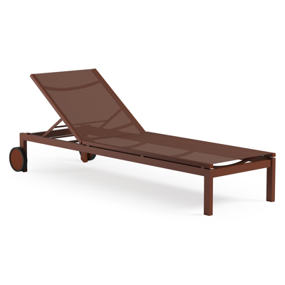 Caravelle verstelbaar ligbed in roestbruin aluminium