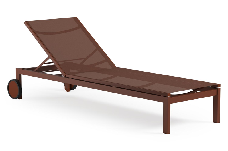 Caravelle verstelbaar ligbed in roestbruin aluminium