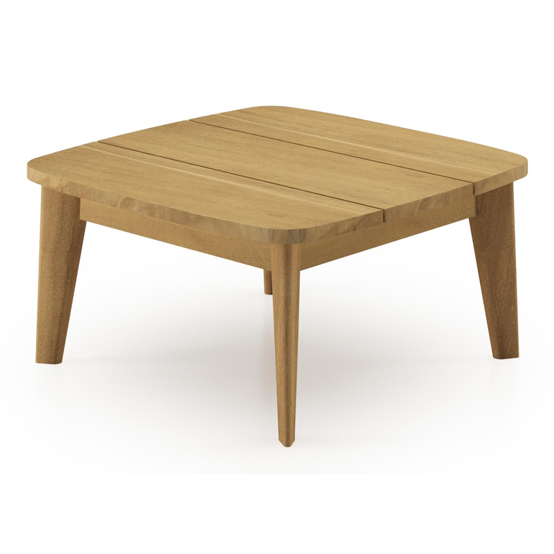 Table d'appoint Lacrima en teck - Lg 60 x larg. 60 x H 30 cm