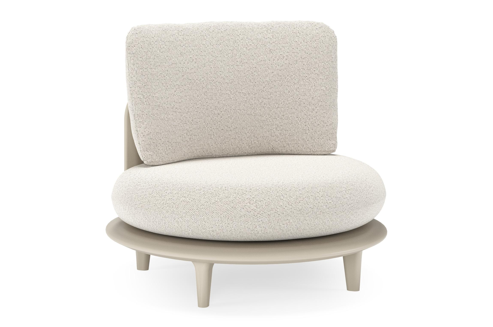 Bomero loungestoel in beige aluminium met firenze natural all weather solica kussen