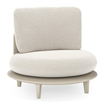 Bomero loungestoel in beige aluminium met firenze natural all weather solica kussen