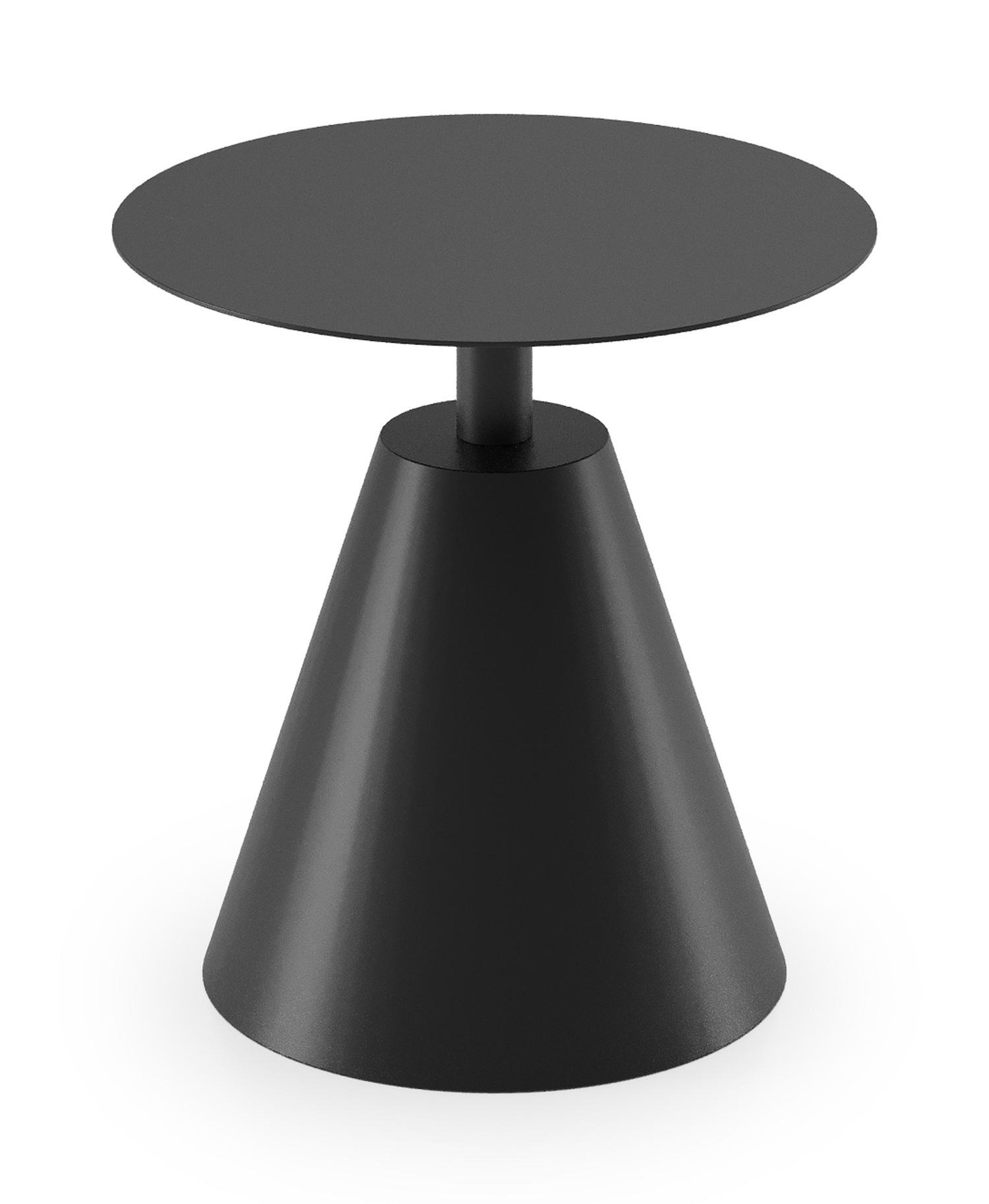 Lucca bijzettafel in zwart aluminium - Dia. 50 x H 50 cm