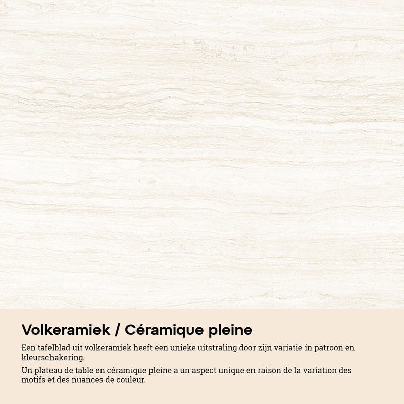 Table de jardin Nano rectangulaire en aluminium beige et céramique pleine Calista Lg. 240 x Lrg. 100 x Haut. 75 cm