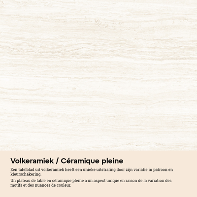 Fano tuintafel rond in zwart aluminium en volkeramiek calista - Dia. 148 x H 75 cm