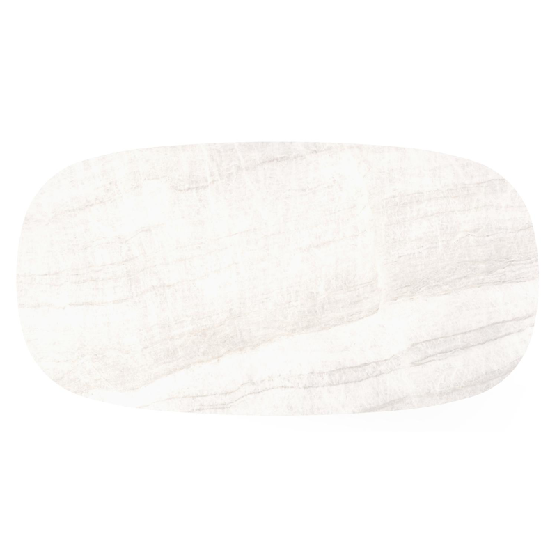 Amico tuintafel bombo in beige aluminium en volkeramiek Taj Mahal - L 210 x B 110 x H 73.5 cm