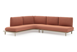 Chaise longue rechts + 2-zit