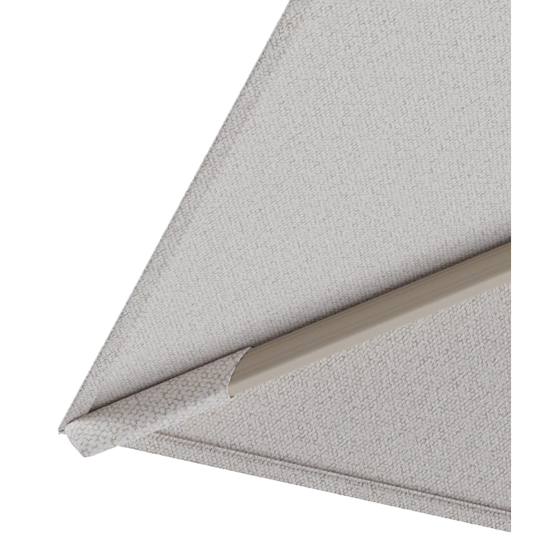 Parasol pendant Rufina avec fonction tilt en aluminium beige et toile de parasol en All Weather Solica Ego Eggshell  - Lg.1 400 x Lg.2 300 cm (sans pied de parasol