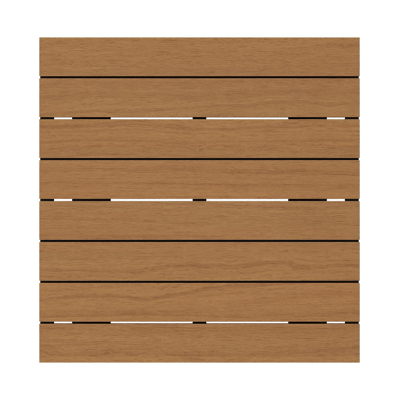 Alora loungetafel in zwart aluminium en polywood - L 77 x B 77 x H 35 cm