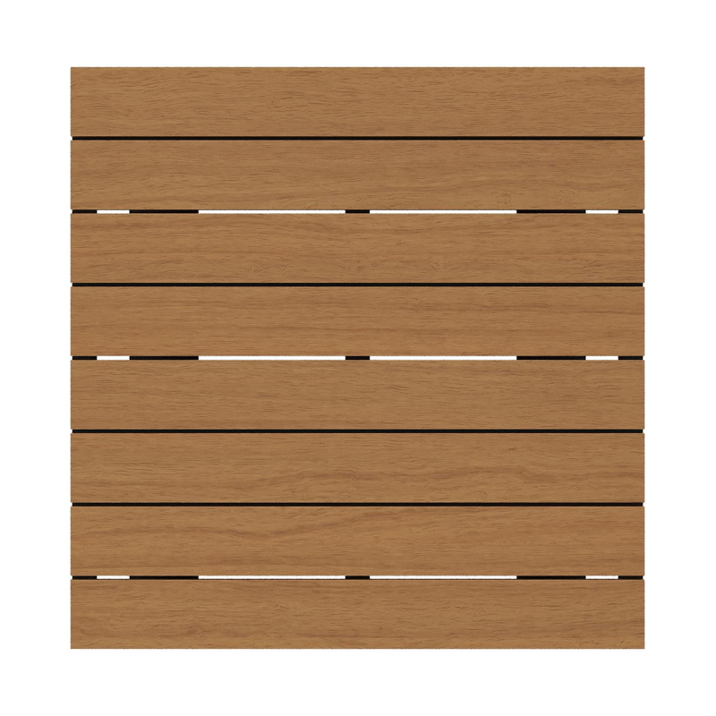 Alora loungetafel in zwart aluminium en polywood - L 77 x B 77 x H 35 cm