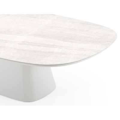 Amico tuintafel bombo xl in wit aluminium en volkeramiek Taj Mahal - L 270 x B 148 x H 73.5 cm