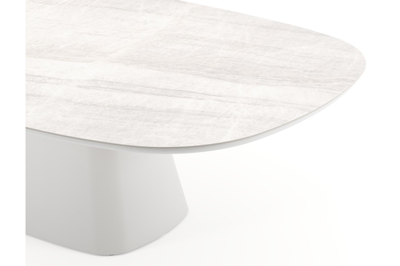 Amico tuintafel bombo xl in wit aluminium en volkeramiek Taj Mahal - L 270 x B 148 x H 73.5 cm