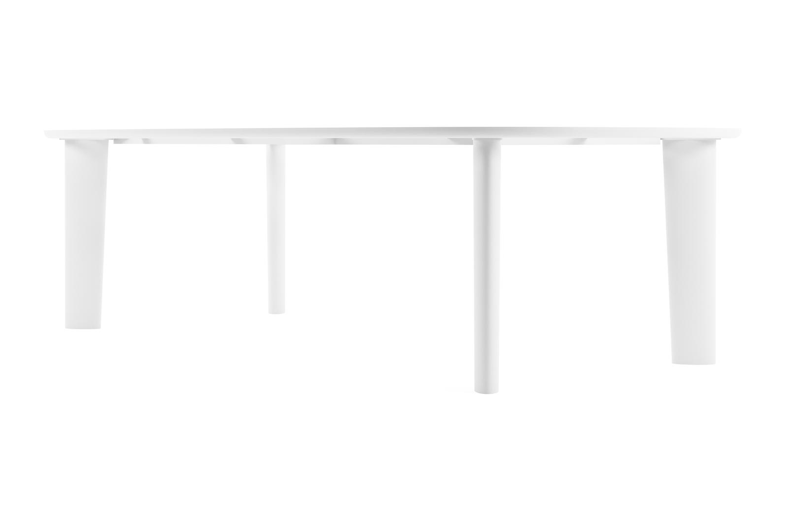 Amico tuintafel bombo xl in wit aluminium en volkeramiek Shilin - L 270 x B 148 x H 73.5 cm