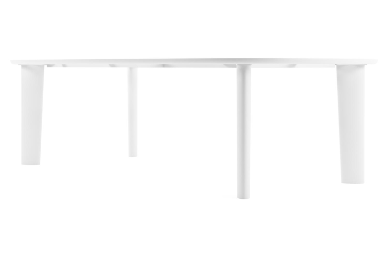 Amico tuintafel bombo xl in wit aluminium en volkeramiek Taj Mahal - L 270 x B 148 x H 73.5 cm