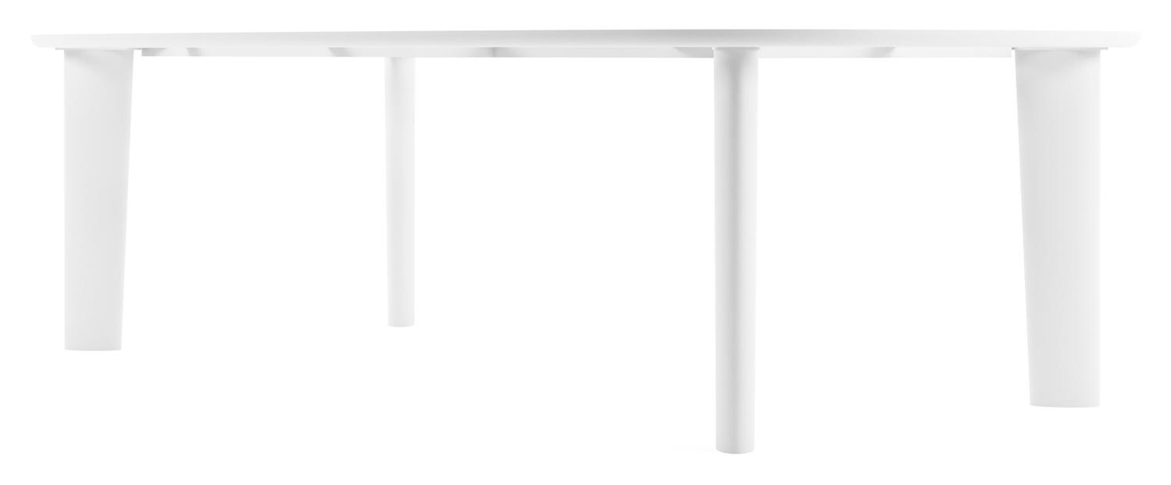 Amico tuintafel bombo xl in wit aluminium en volkeramiek Shilin - L 270 x B 148 x H 73.5 cm