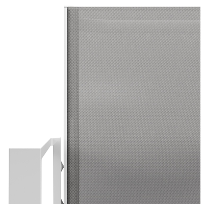 Calzo tuinset in wit aluminium en grijs keramische print tafelblad met 8 stapelbare Bahia tuinstoelen