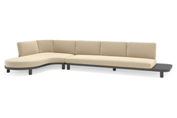 Chaise longue rechts + 3-zit
