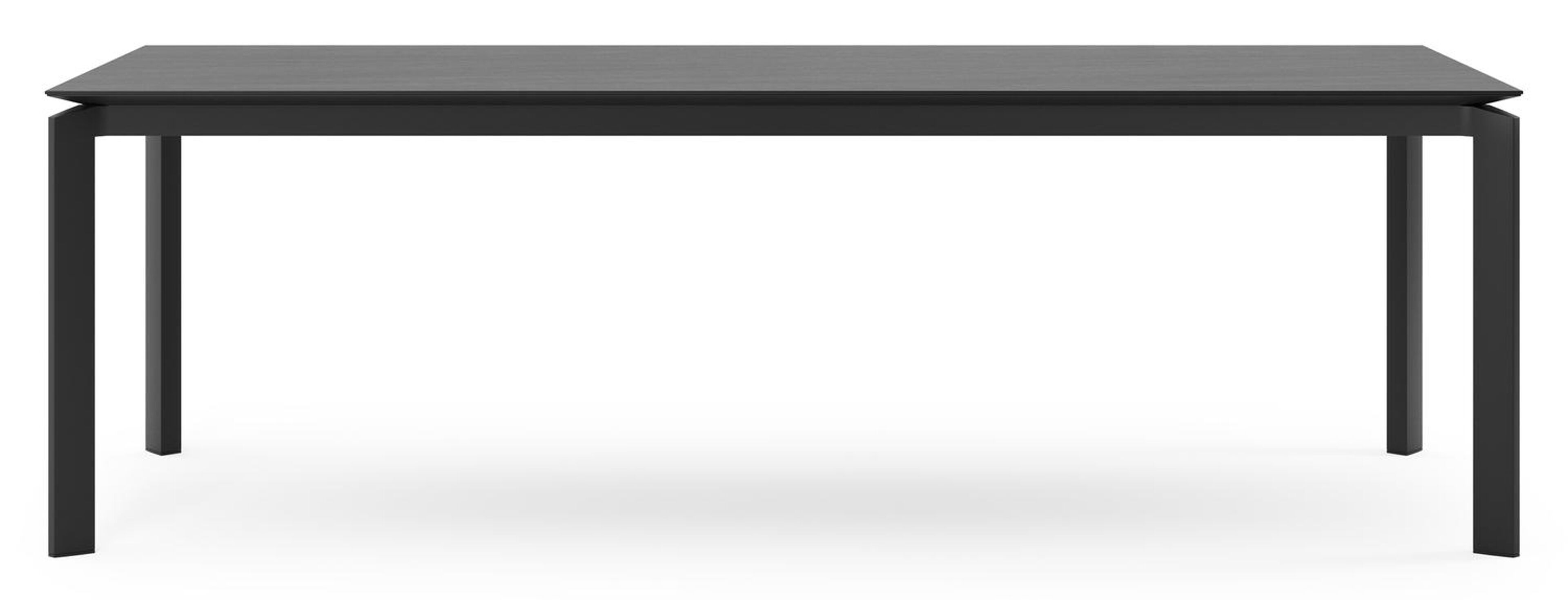 Cirello tuintafel in zwart aluminium en volkeramiek basalt black - L 240 x B 100 x H 75 cm