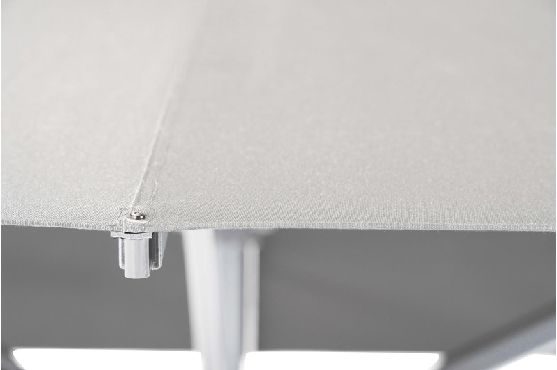 Solino staanparasol in wit aluminium met grijs sunbrella® parasoldoek - L1 400 x L2 400 cm (zonder voet)