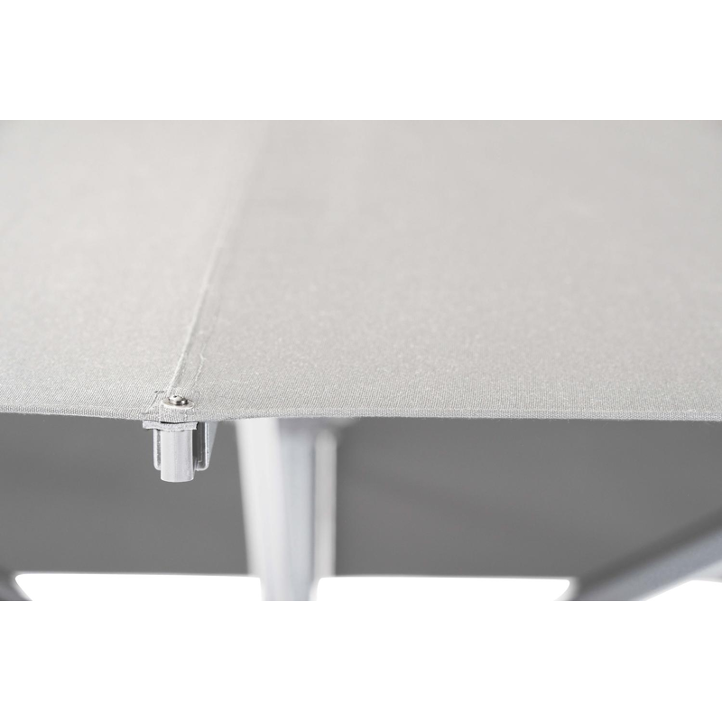 Parasol droite Solino en aluminium blanc avec toile de parasol en sunbrella® gris - Larg 1 400 x Larg 2 400 cm (sans pied de parasol)