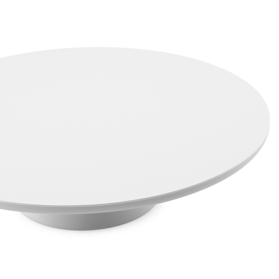 Amico loungetafel rond in wit aluminium en volkeramiek Arctic White - Dia. 110 x H 28 cm