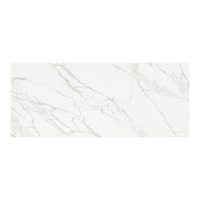 Atessa tuintafel in wit aluminium en volkeramiek calacatta - L 240 x B 100 x H 75 cm