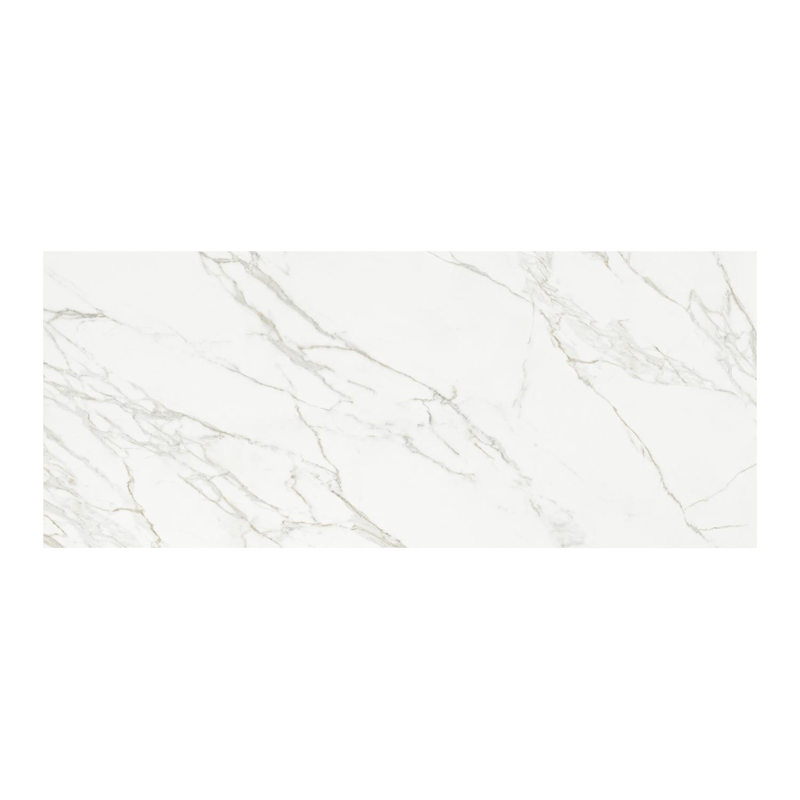 Atessa tuintafel in wit aluminium en volkeramiek calacatta - L 240 x B 100 x H 75 cm