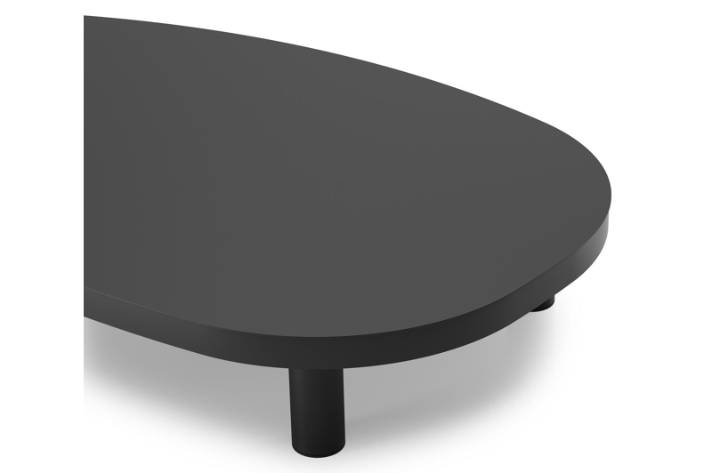 Donato loungetafel in zwart aluminium - L 151 x B 90 x H 25 cm