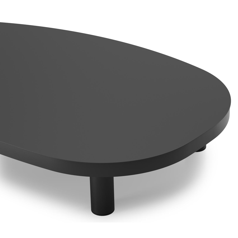 Donato loungetafel in zwart aluminium - L 151 x B 90 x H 25 cm