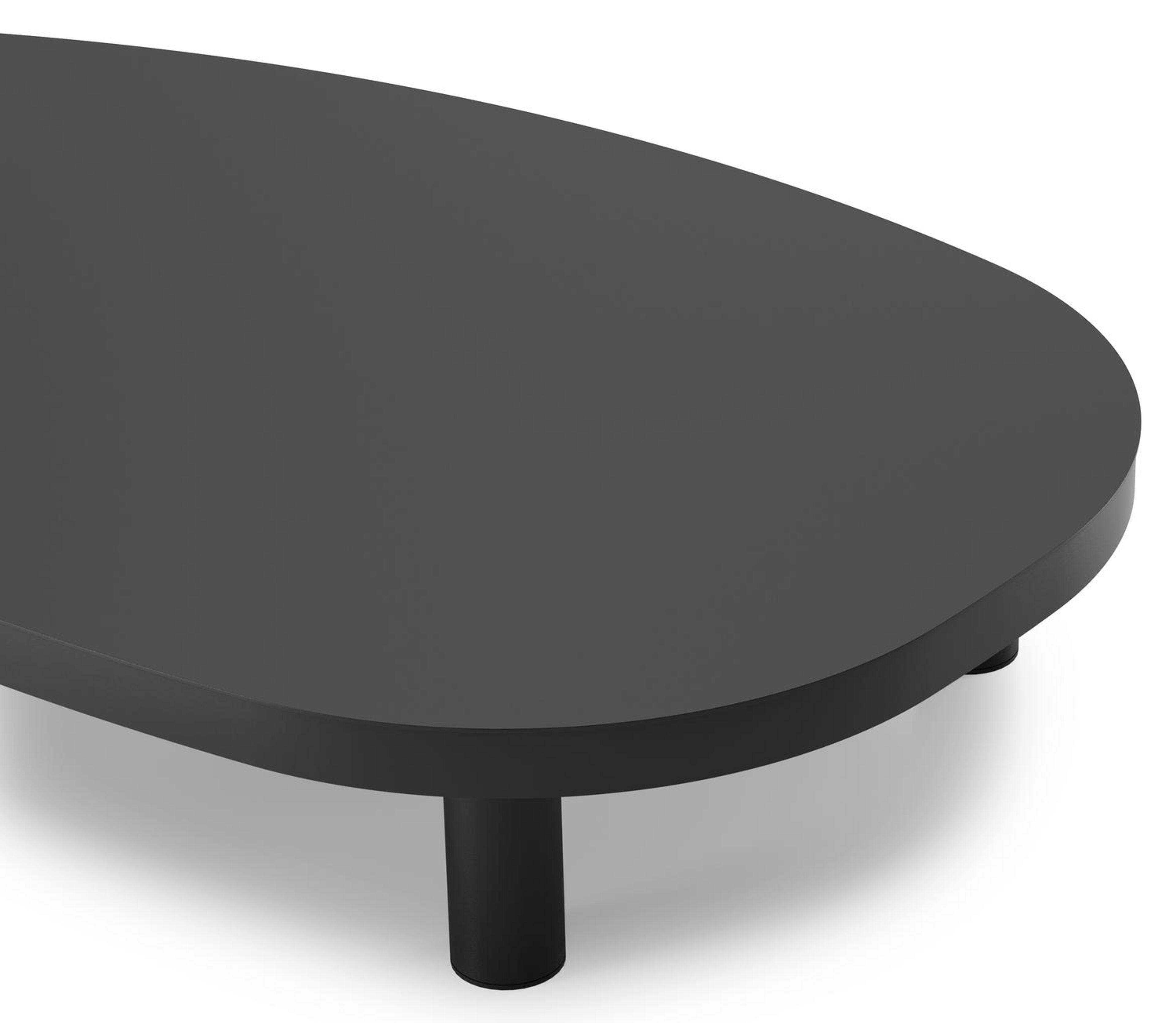 Donato loungetafel in zwart aluminium - L 151 x B 90 x H 25 cm