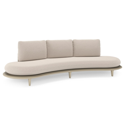 Bomero loungebank in beige aluminium met slow farafra all weather sunbrella® luxe kussen