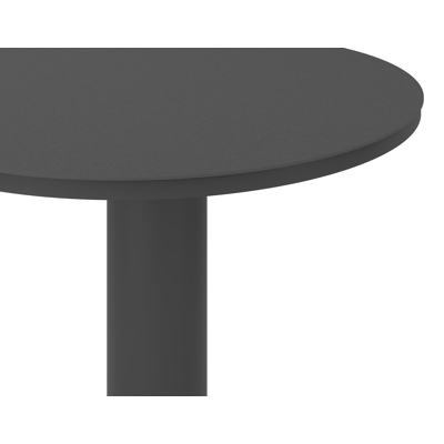 Table de jardin Orso en aluminium noir et céramique pleine nero black - Dia. 110 x H 106 cm