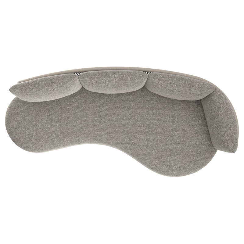 Lomano loungebank in zwart aluminium en beige verticaal geweven luxe vlakke rope met tundra pepper all weather sunbrella® luxe kussen