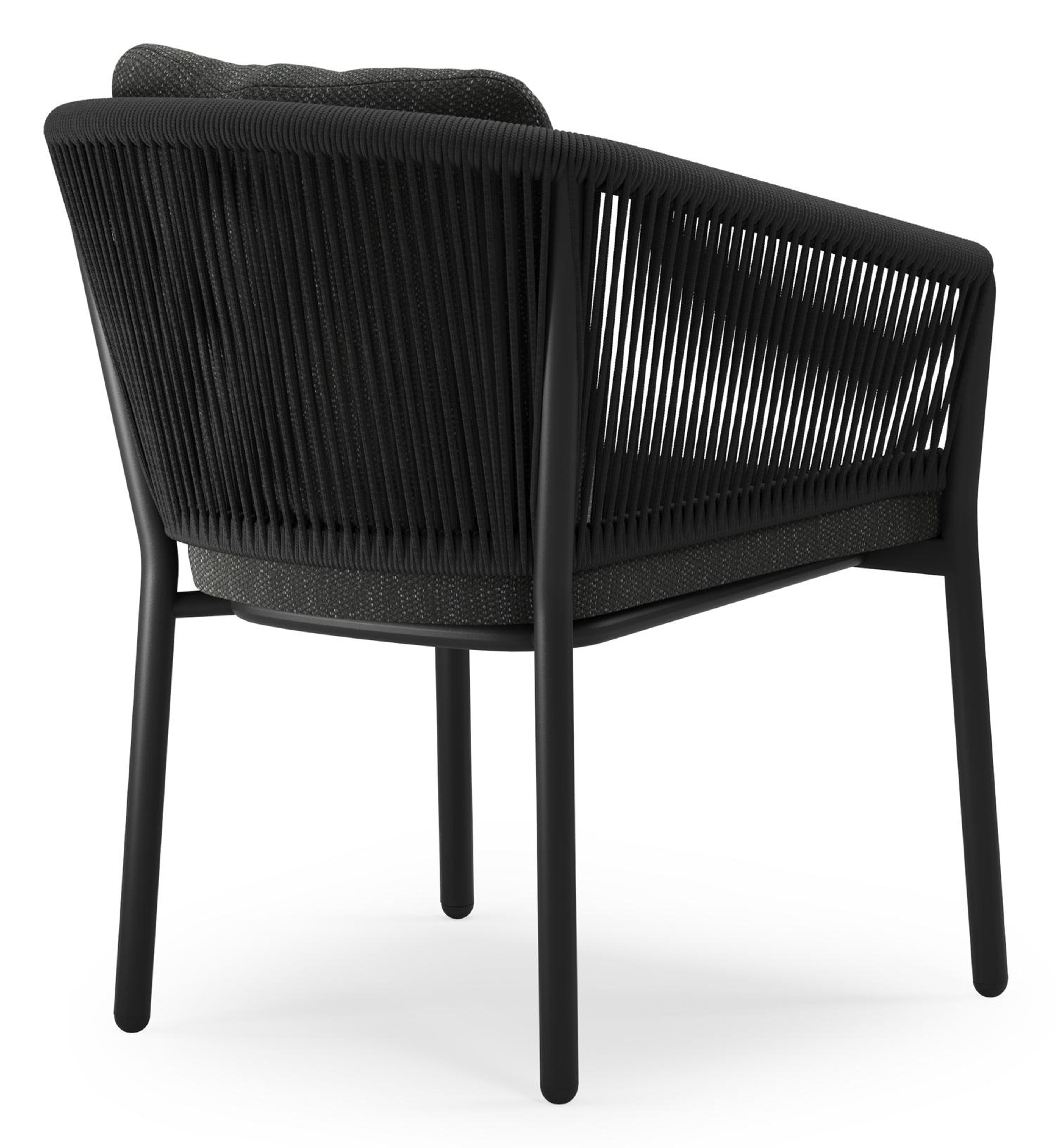 Estella verlengbare tuinset rechthoekig in zwart aluminium en sintered stone Notte minerale met 8 Gerona tuinstoelen