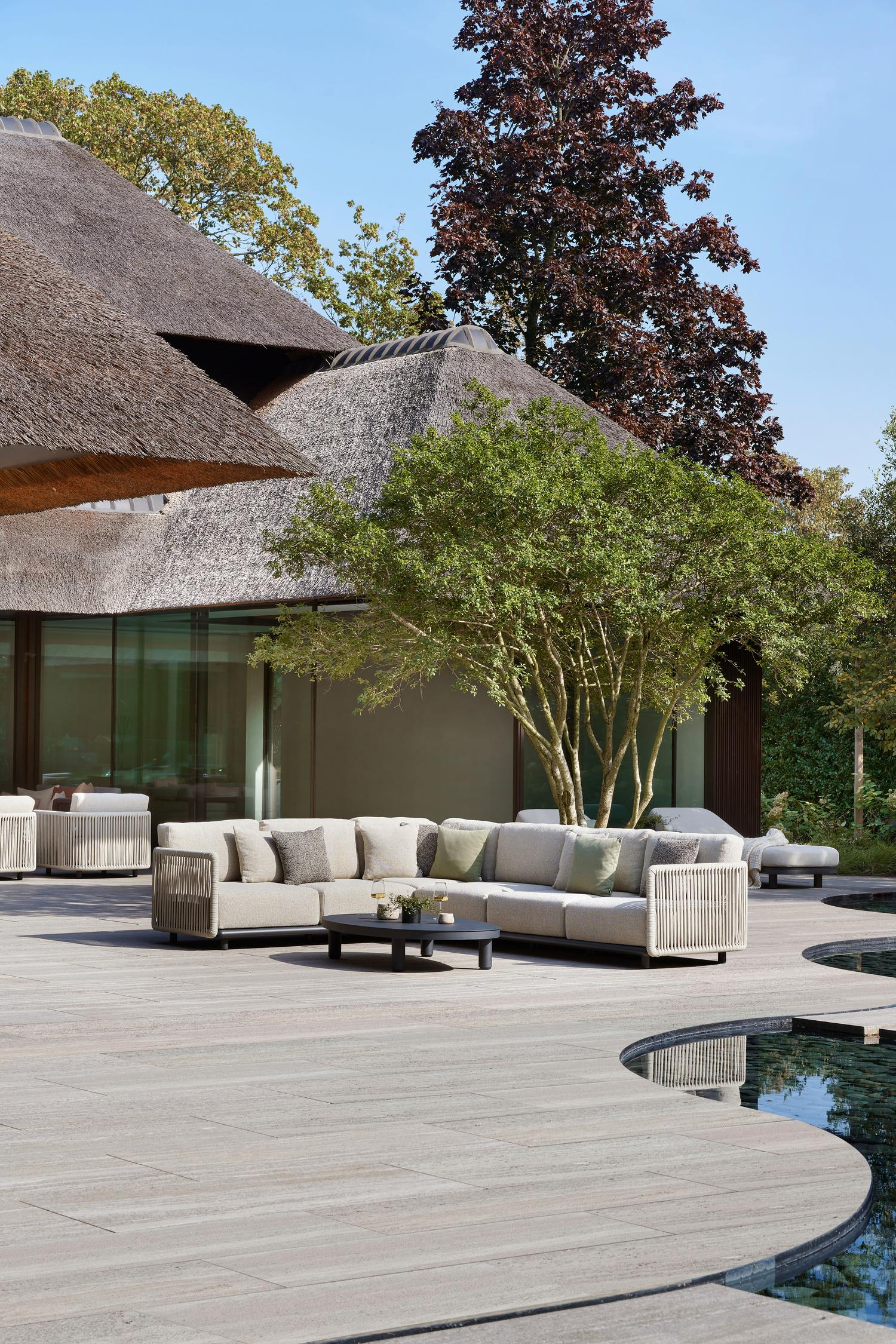 Donato loungetafel in zwart aluminium - L 151 x B 90 x H 25 cm