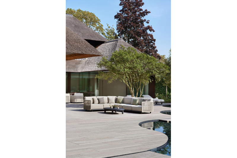 Donato loungetafel in zwart aluminium - L 151 x B 90 x H 25 cm