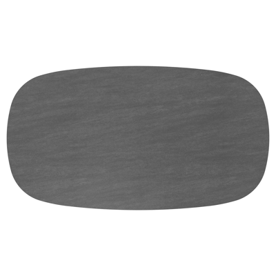 Amico tuintafel bombo xl in wit aluminium en volkeramiek Basalt Black - L 270 x B 148 x H 73.5 cm