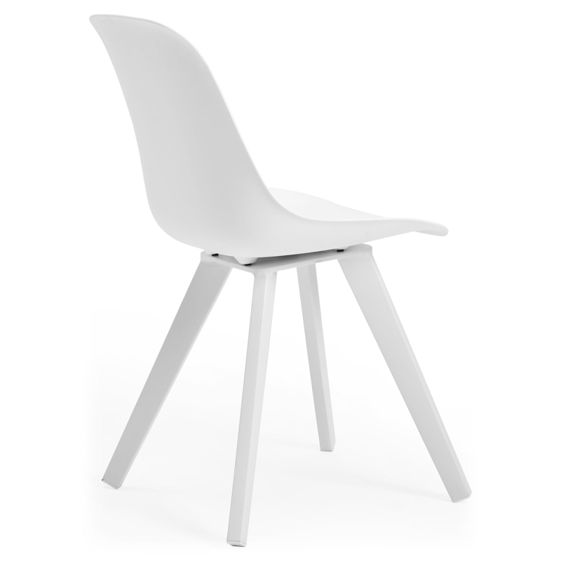 Chaise de jardin Viresa-Nano in aluminium blanc et matière synthétique blanc