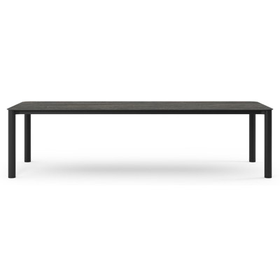 Orso tuintafel rechthoekig afgerond in zwart aluminium en volkeramiek black obsession - L 290 x B 110 x H 74.5 cm