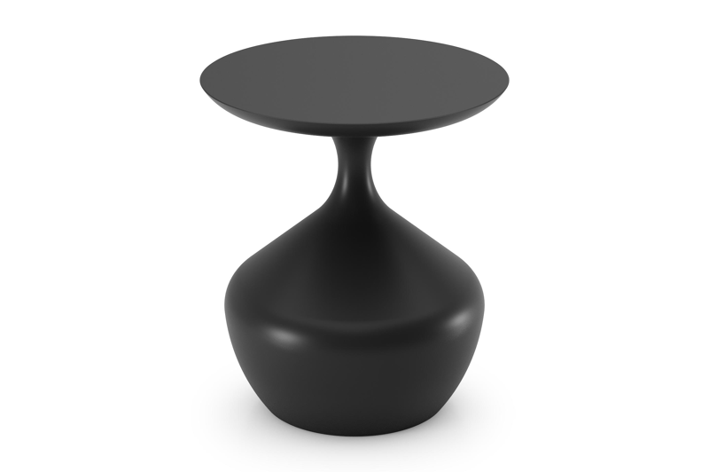 Bomero bijzettafel in zwart aluminium - Dia. 48 x H 50 cm