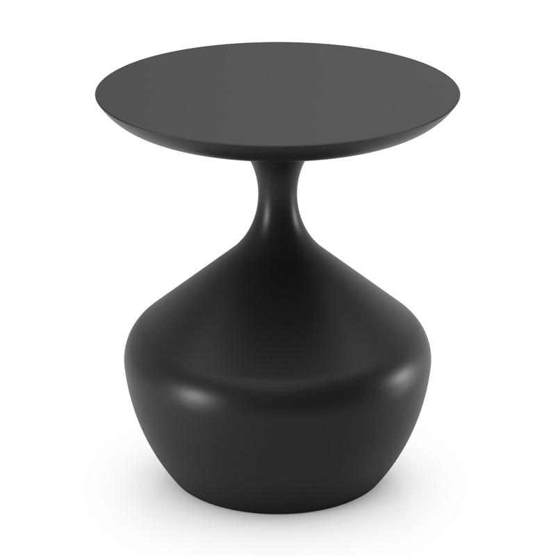 Bomero bijzettafel in zwart aluminium - Dia. 48 x H 50 cm