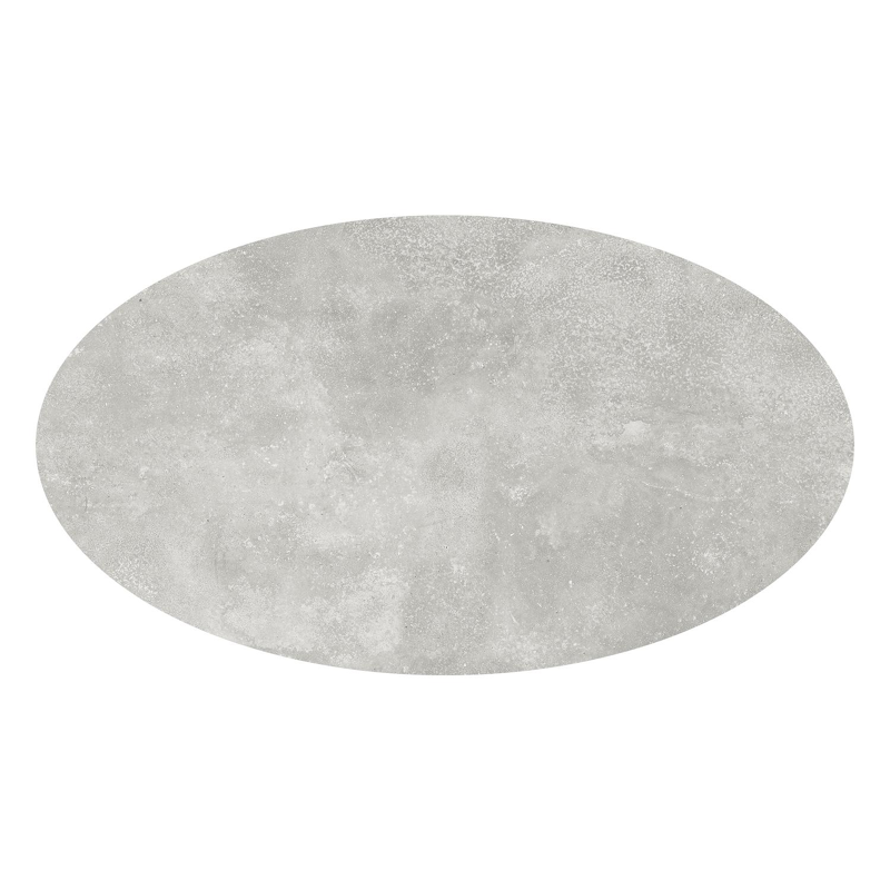 Table de jardin Fano ovale en aluminium blanc et céramique pleine new york - Lg. 240 x Lrg. 135 x Haut. 75 cm
